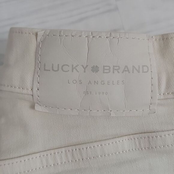 Lucky Brand Bridgette high rise skinny jeans in bone beige Women's Size 4 - Picture 3 of 16